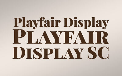 Playfair Display Font Family