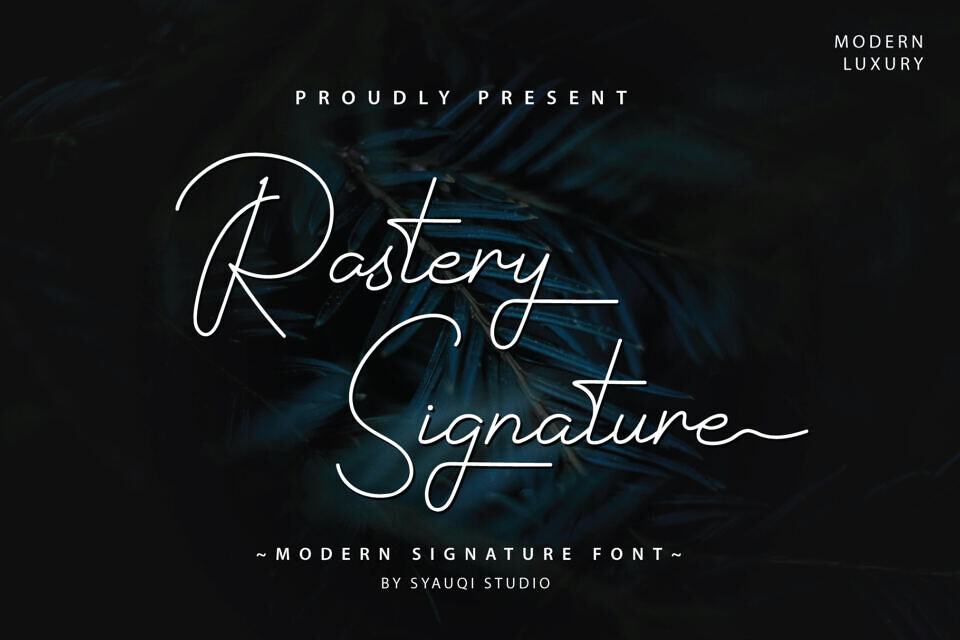 Rastery Signature Font