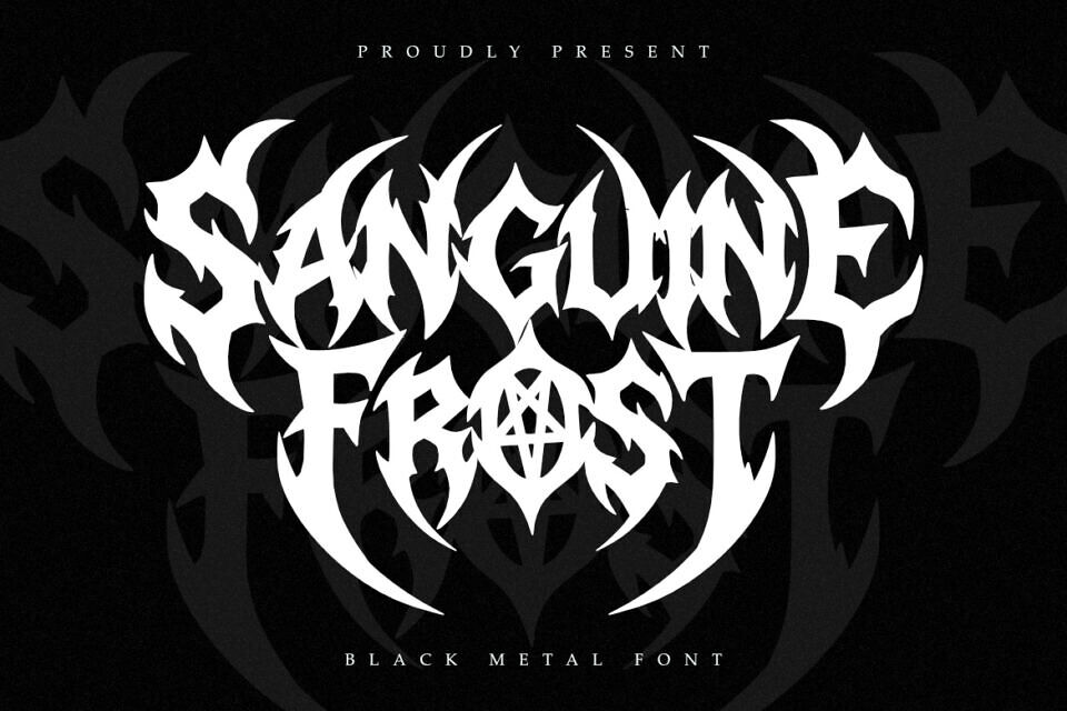 Sanguine Frost Font