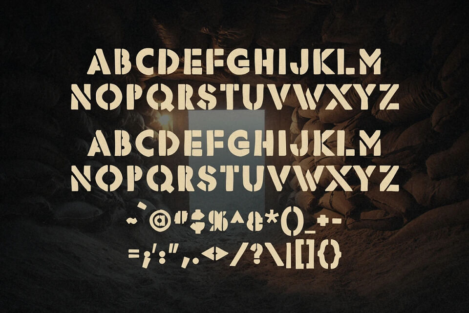 Stencil Force Font