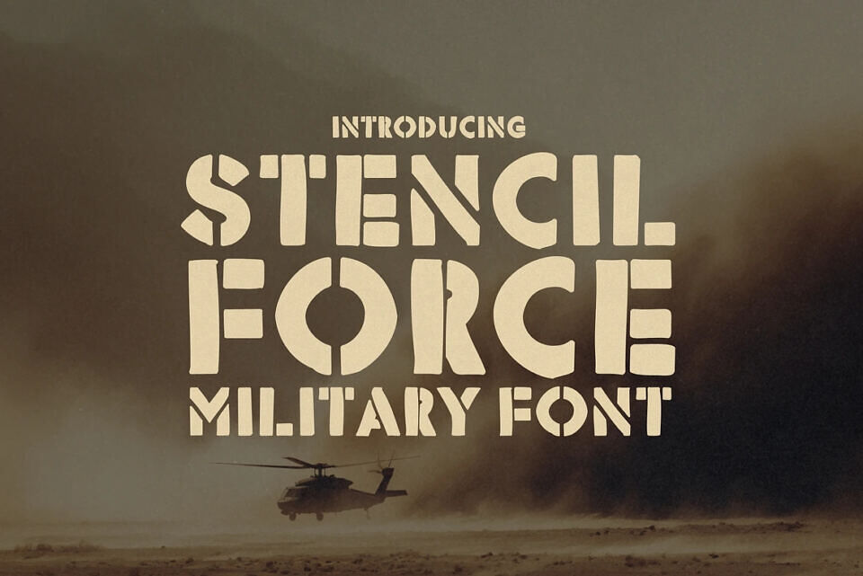 Stencil Force Font