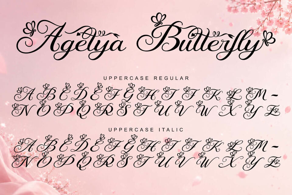 Agetya Butterfly Font