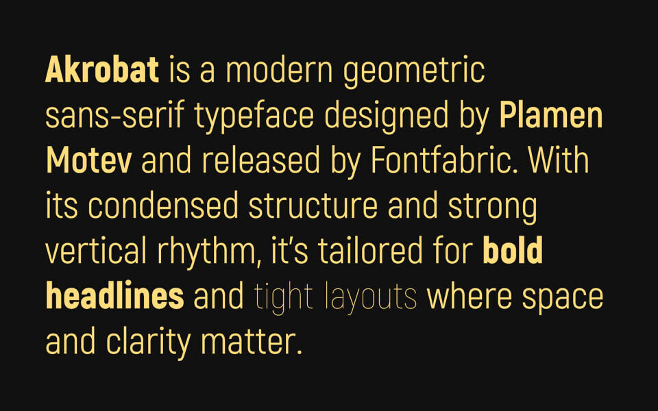 Akrobat Font Family
