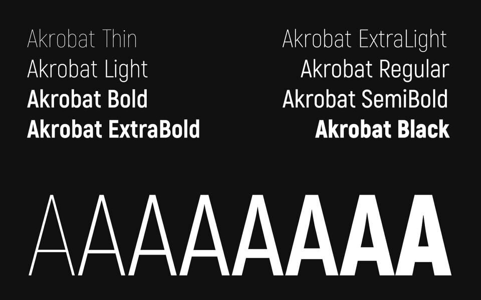 Akrobat Font Family
