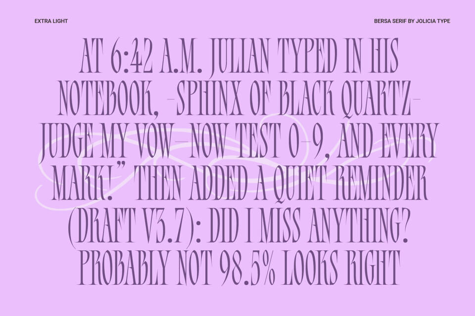 Bersa Serif Font