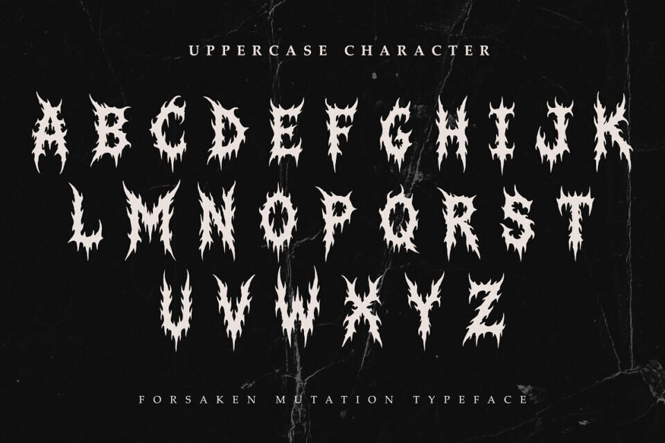 Forsaken Mutation Font