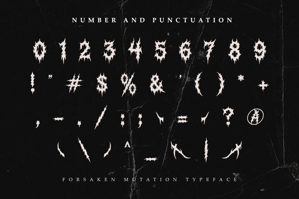 Forsaken Mutation Font