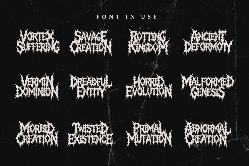 Forsaken Mutation Font