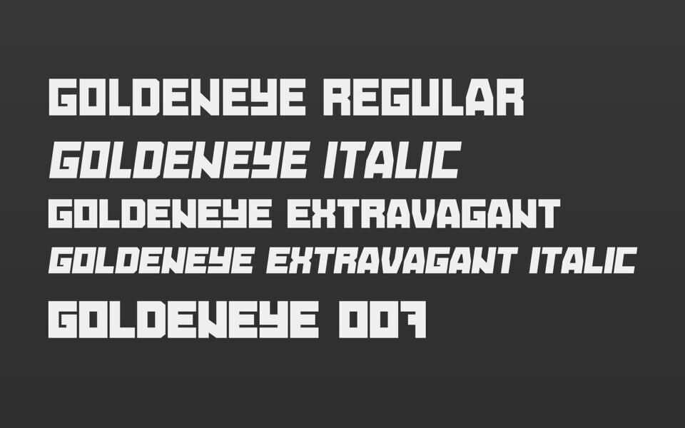 Goldeneye Font Family