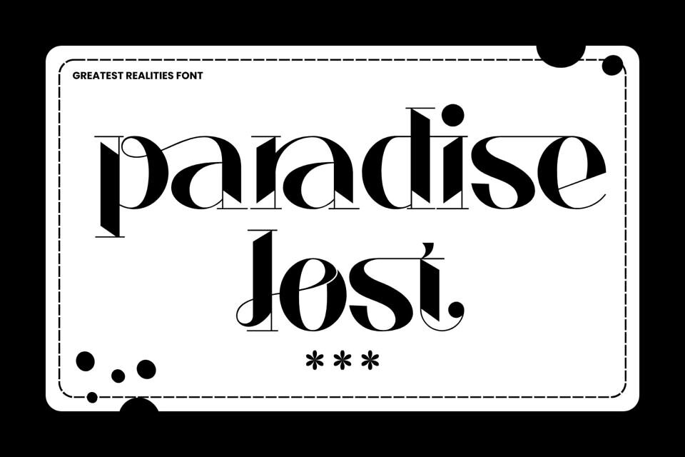 Greatest Realities Font