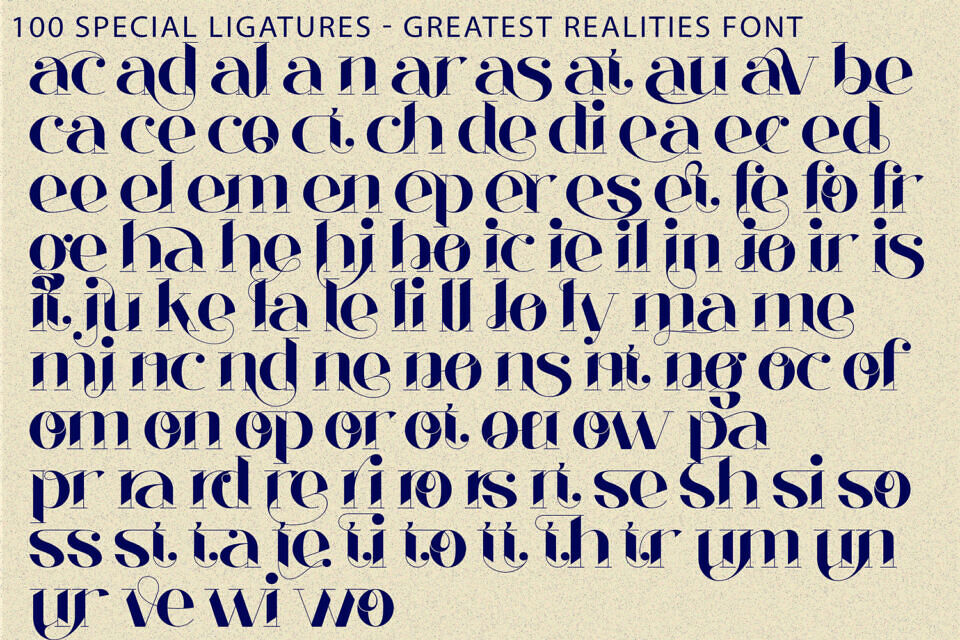 Greatest Realities Font