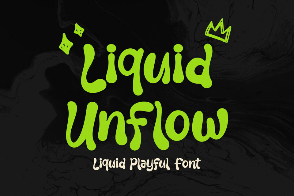 Liquid Unflow Font