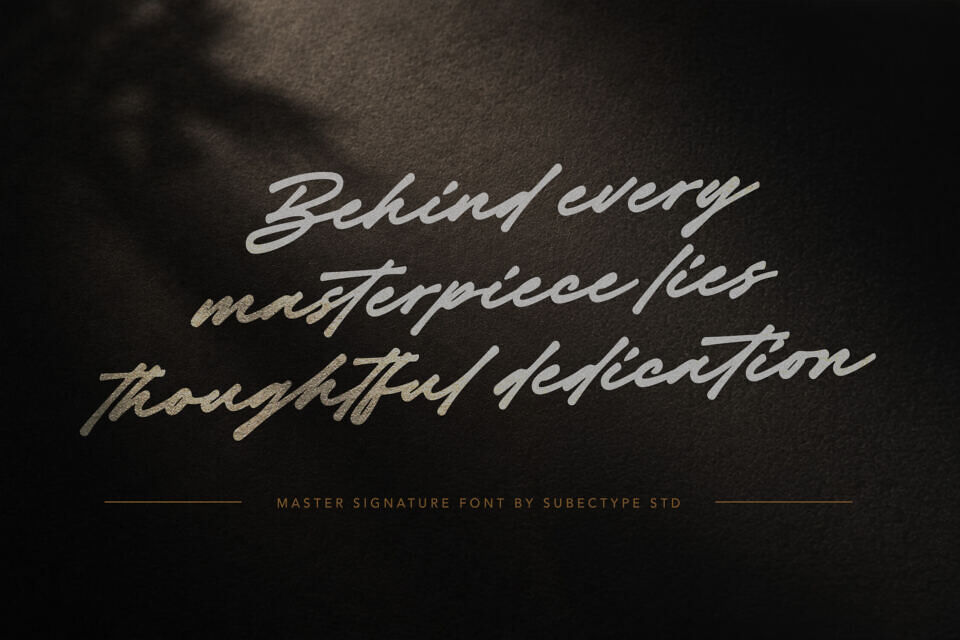 Master Signature Font