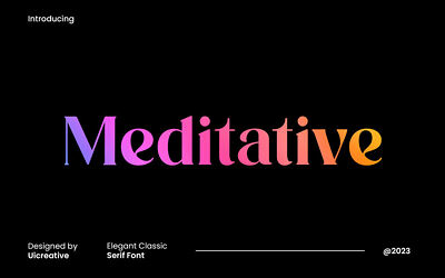Meditative Font