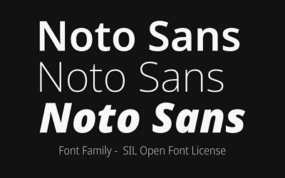 Noto Sans Font Family