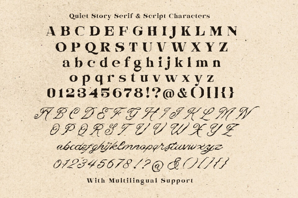 Quiet Story Font Duo
