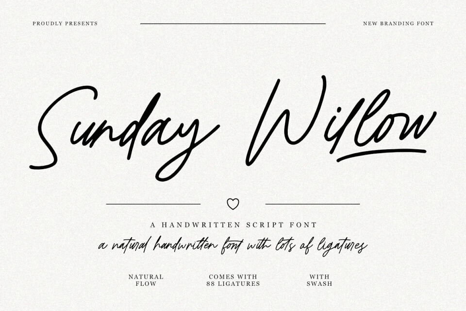 RT Sunday Willow Font