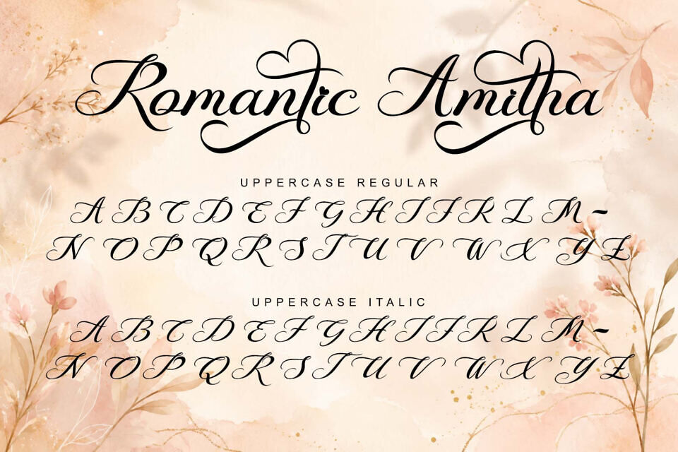 Romantic Amitha Font