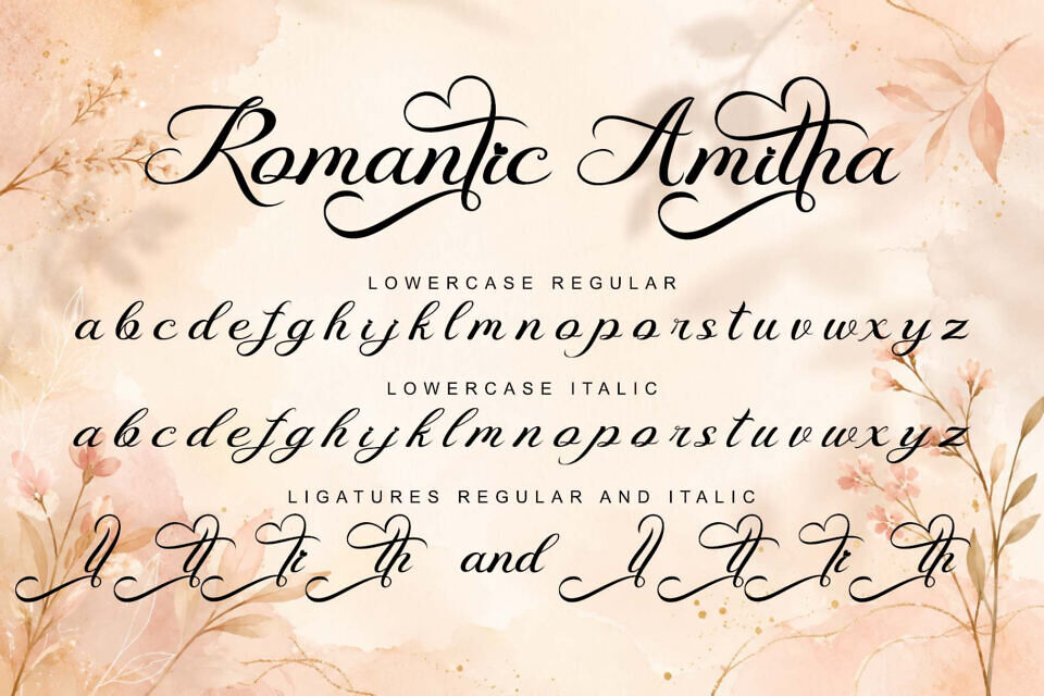 Romantic Amitha Font