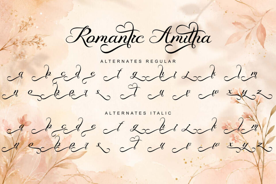Romantic Amitha Font