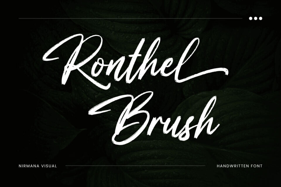 Ronthel Brush Font