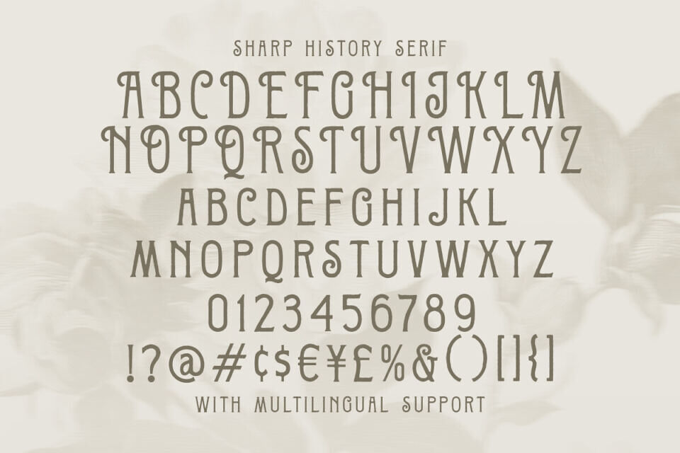 Sharp History Font