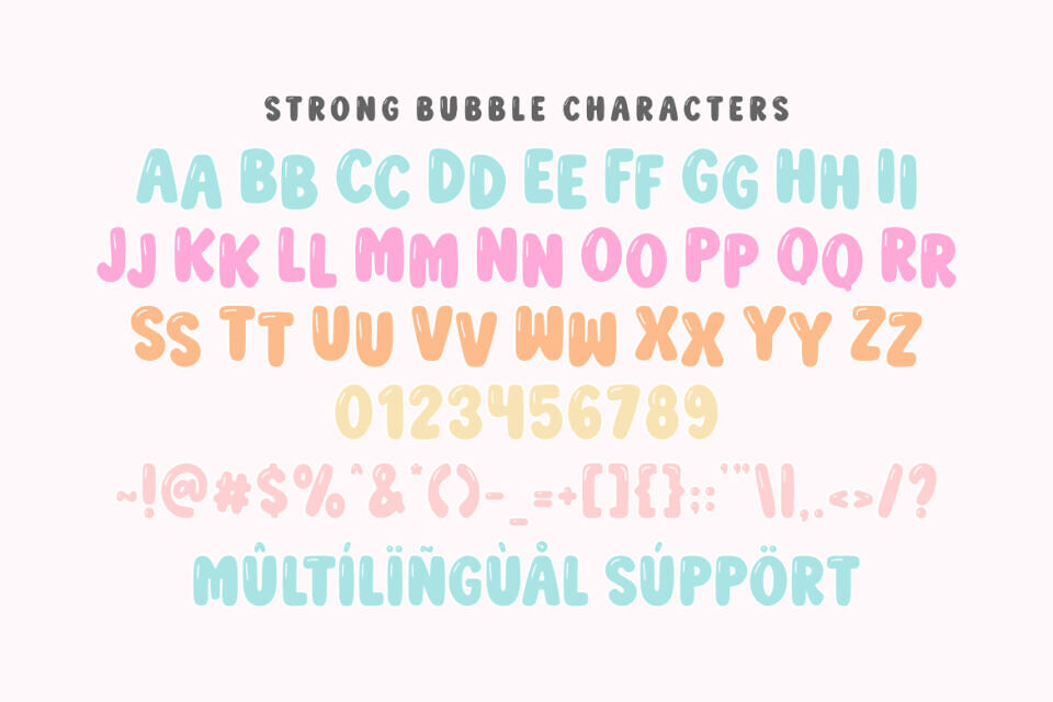 Strong Bubble Font
