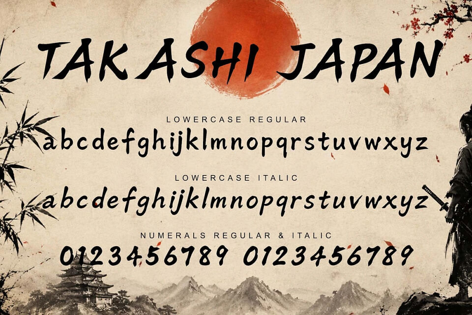 Takashi Japan Font