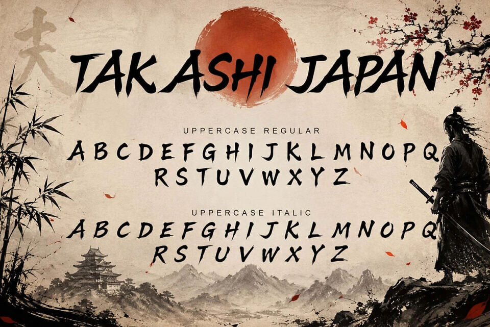 Takashi Japan Font