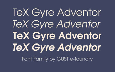 TeX Gyre Adventor Font Family