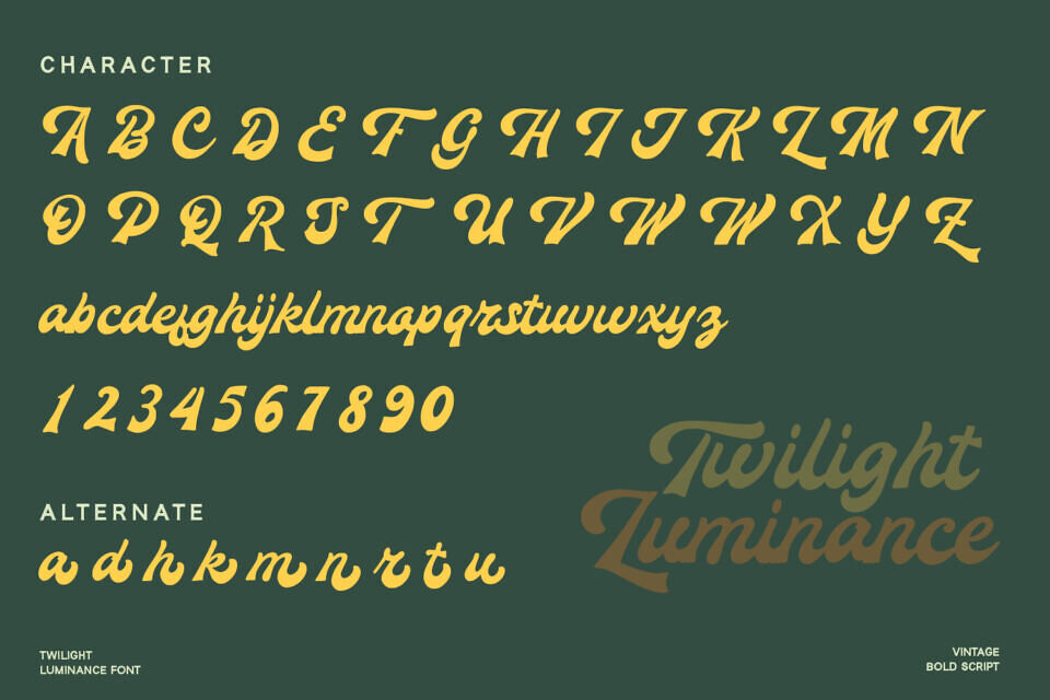 Twilight Luminance Font
