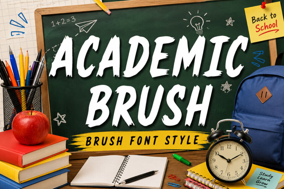 Academic Brush Font