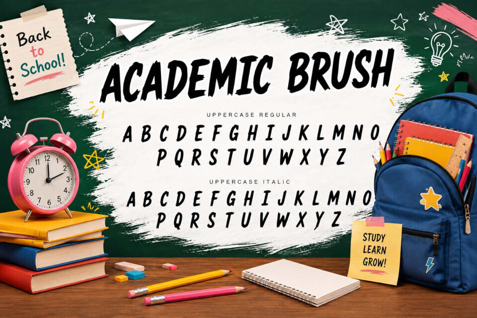 Academic Brush Font
