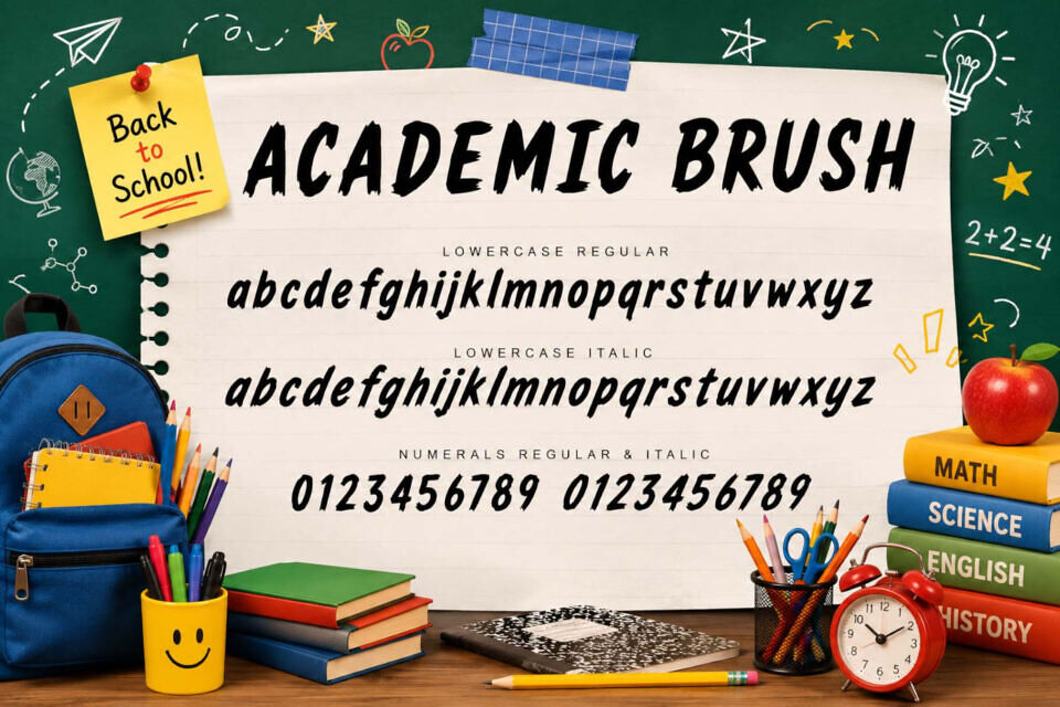 Academic Brush Font