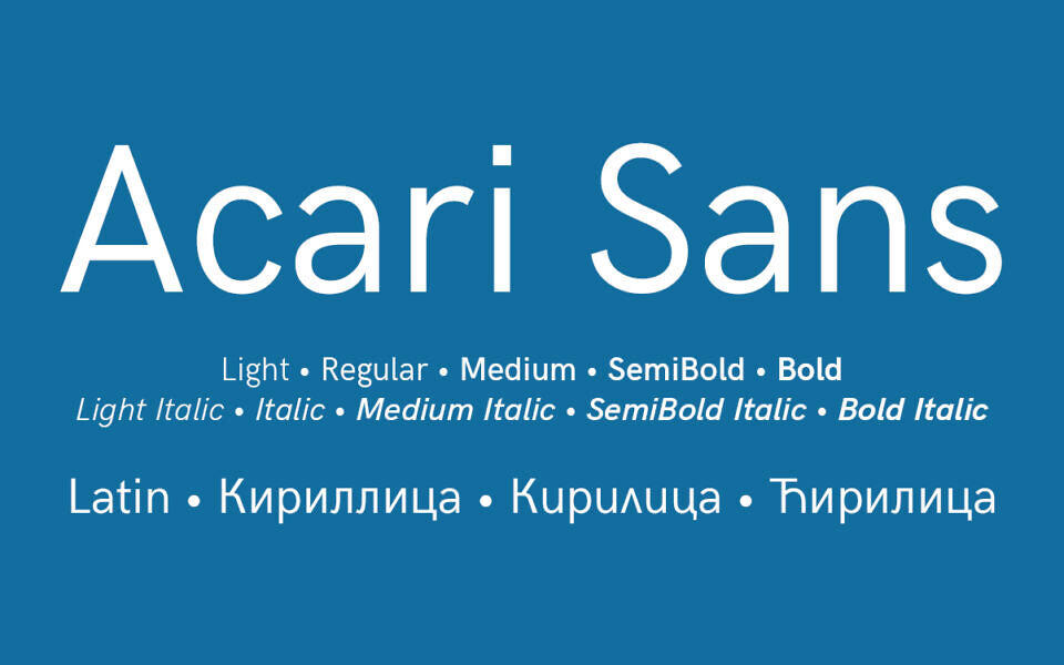 Acari Sans Font Family