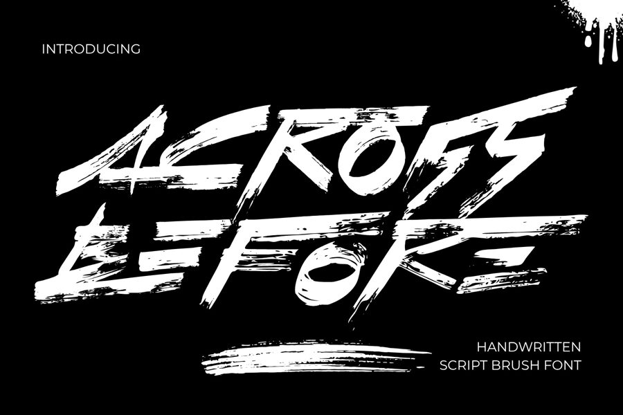 Across Before Font
