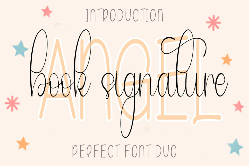 Angel Book Signature Font