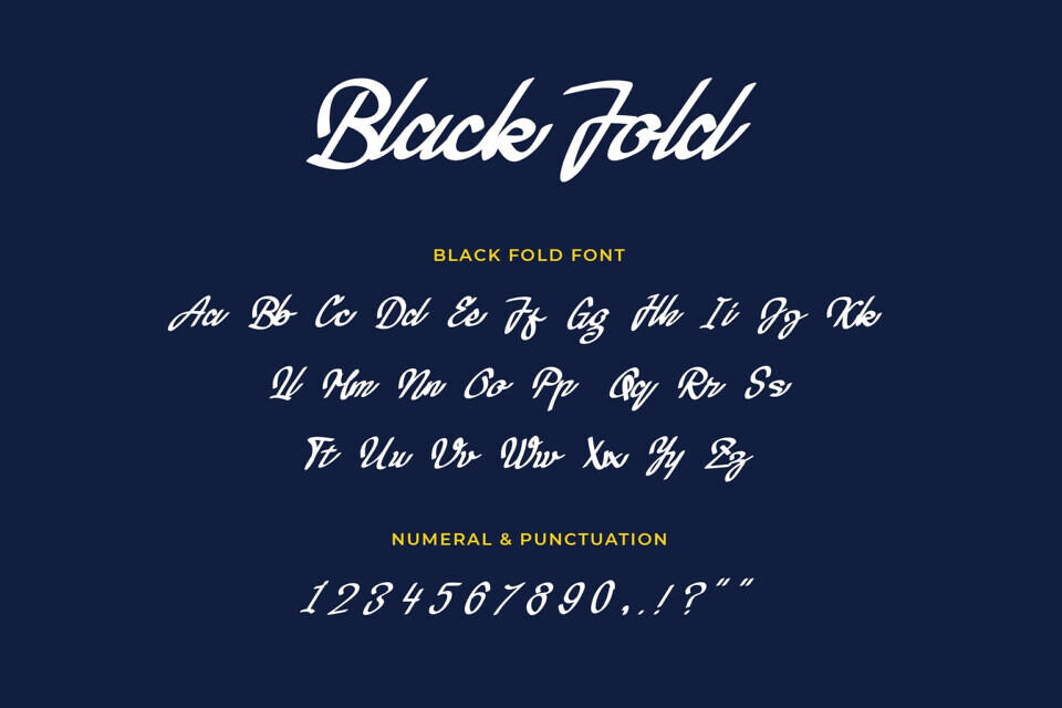 Black Fold Font