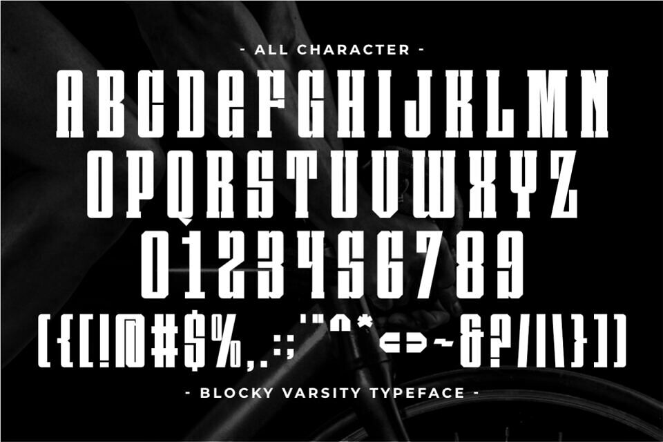 Blocky Varsity Font