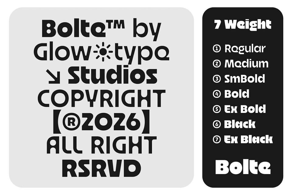 Bolte Font Family