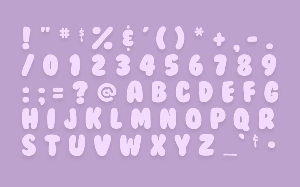 BubbleGum Font