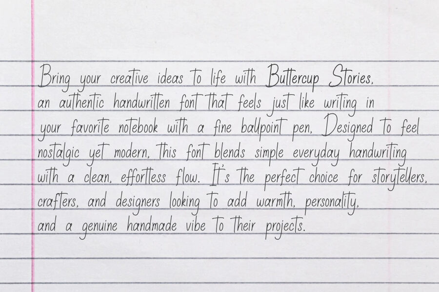 Buttercup Stories Font