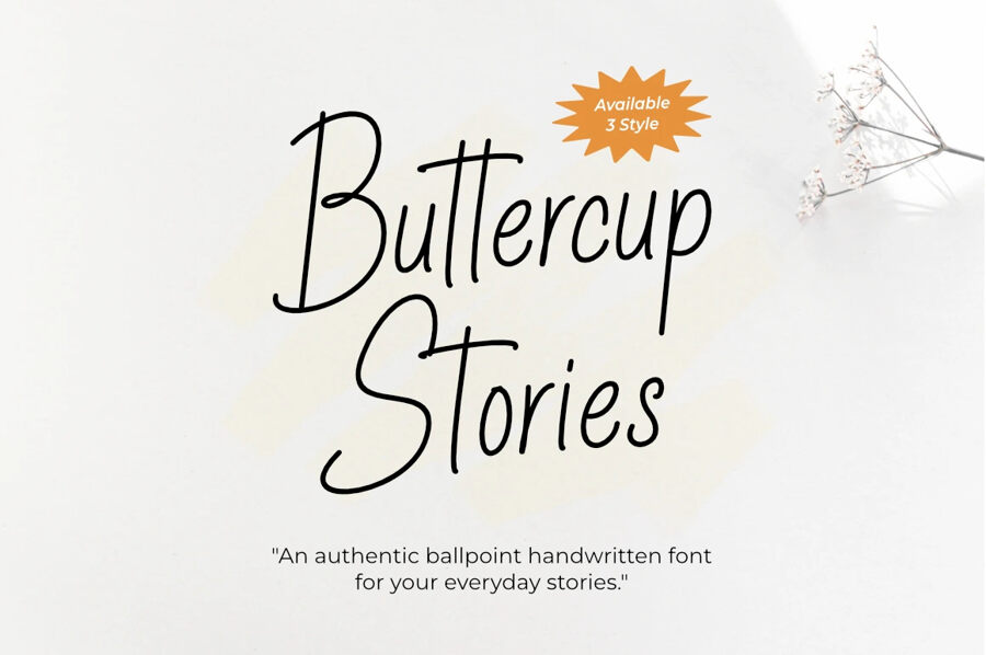 Buttercup Stories Font