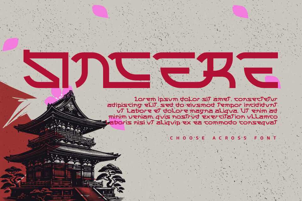 Choose Across Font