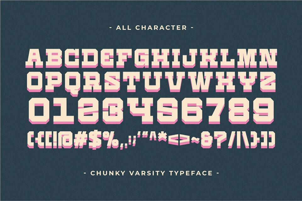 Chunky Varsity Font