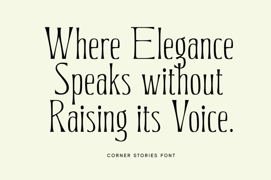 Corner Stories Font