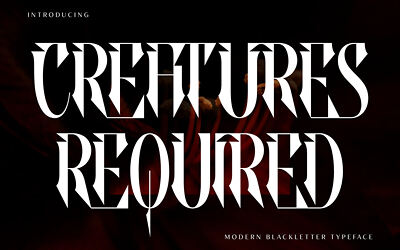 Creatures Required Font