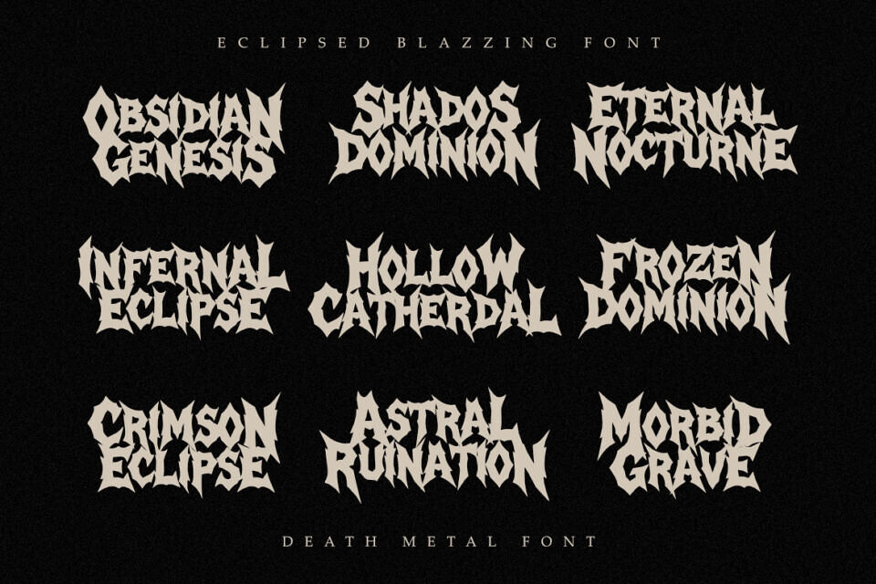Eclipsed Blazzing Font