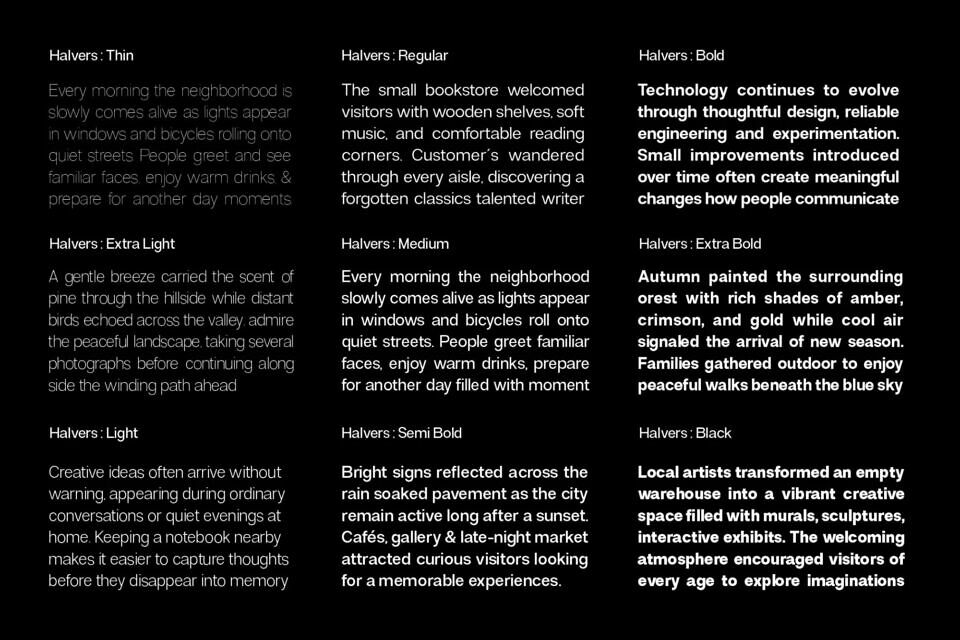 Halvers Font Family