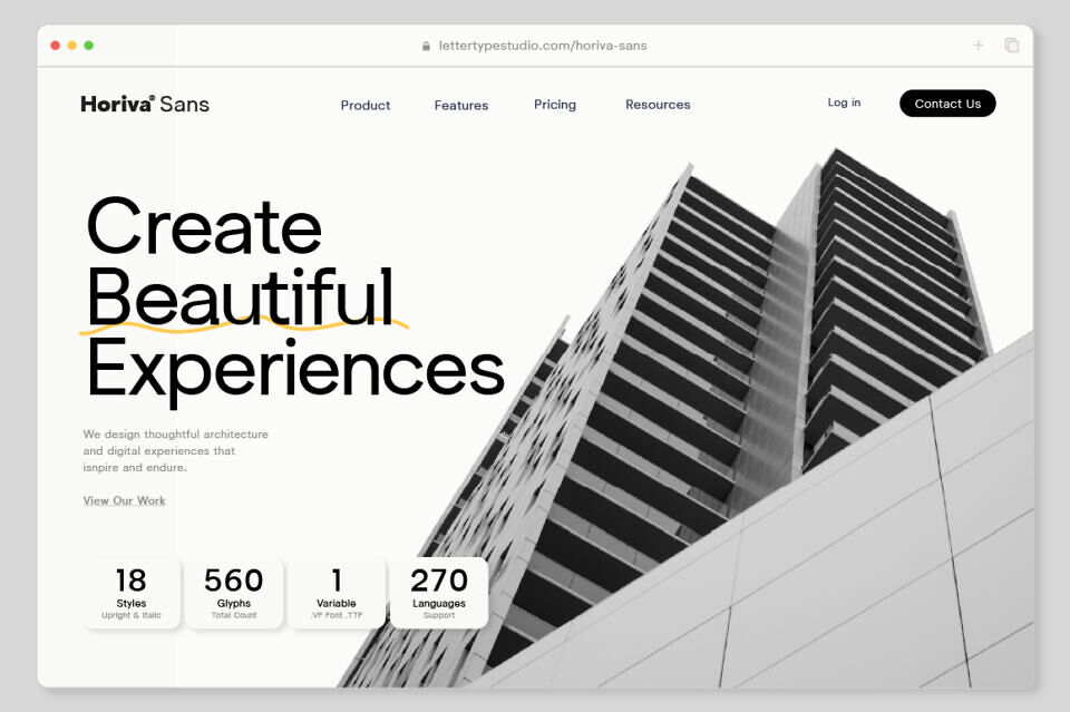 Horiva Sans Font Family